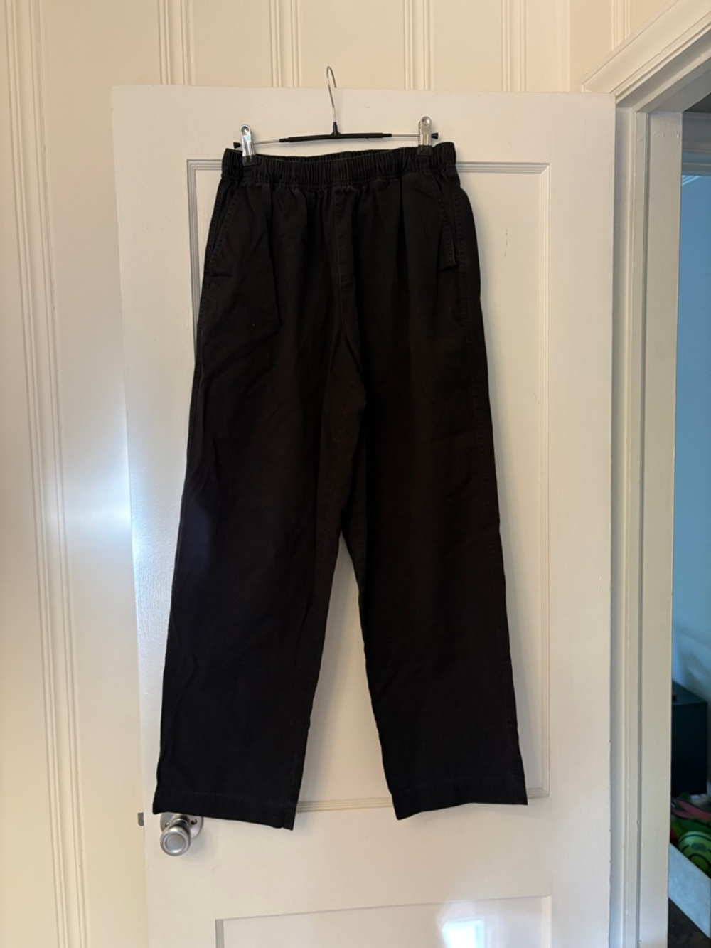 Fred Perry Black Chino-Style Elastic Waist Pants